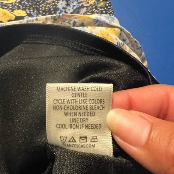 Jun & Ivy Boho Ditsy Floral Two Toned Button Spring Mini Dress Size XS Prairie - Picture 9 of 10